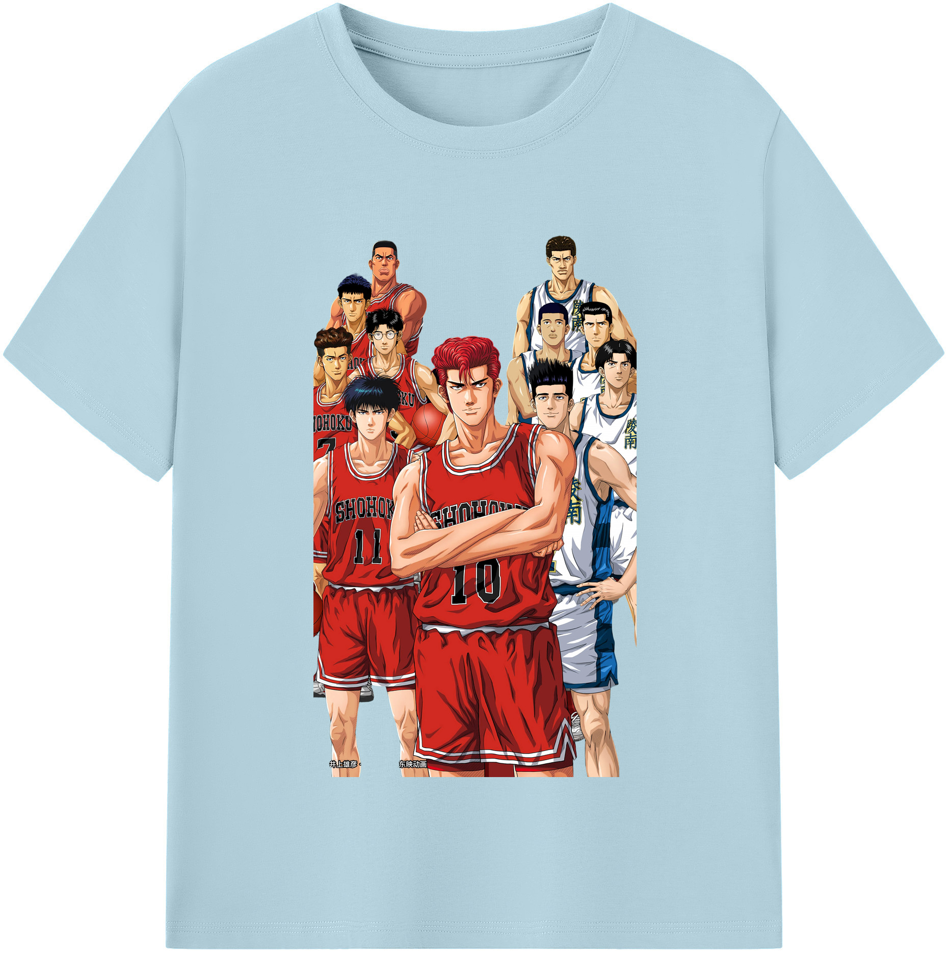 SLAM DUNK／スラムダンク 綿100％半袖Tシャツ（フロントプリント）